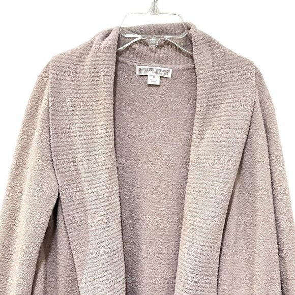 Barefoot Dreams CozyChic Lite Circle Lounge Cardigan Taupe Size Medium - Picture 5 of 11
